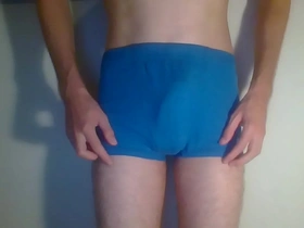 Twink slowly reveals the contents of his undies