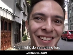 Latincums.com - amateur latin twink threesome with two strangers for cash pov