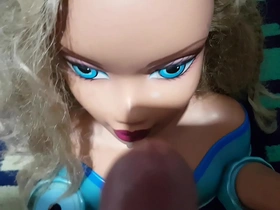 My jizz goes directly to barbie doll head