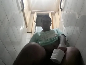 Vaibhav poops in his home washroom