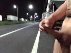 Naked at the side of the road