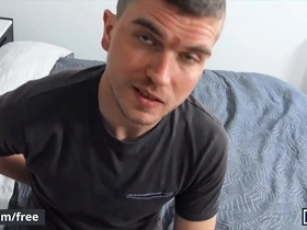 (joel mason) is desperate for cash so he sucks his landlords hard cock and gets on all fours for him - men
