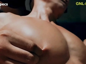 Great pecs and nipples getting played and massaged!