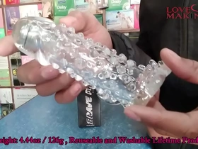 Reusable spike dotted condom for male