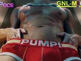 Horny asian guy gets muscle worshipped and nipple played