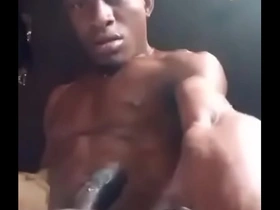 Demi sexual playing with his big cock(nigeria)
