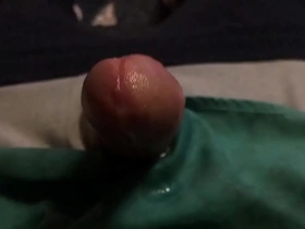 Pathetic little white cock ruined cumshot leaking
